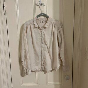 XiRENA Womens Button Down Shirt 100% Cotton Off White Small